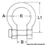Grillo inox cetra 22 mm, componente per impianti nautici, codice 08.421.22, Osculati.