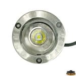 Luce LED subacquea bianca per plancette e specchi di poppa, ideale per illuminare la carena della ba.