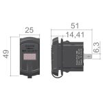 Presa femmina USB-A a USB-C, codice 14.195.62, per collegamenti affidabili.