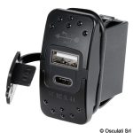 Presa femmina USB-A e USB-C, codice 14.195.62, per collegamenti affidabili.