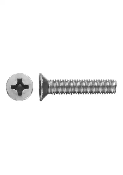 Vite a croce in acciaio AISI 316, modello 8x80 mm, codice a4-965-08x080.