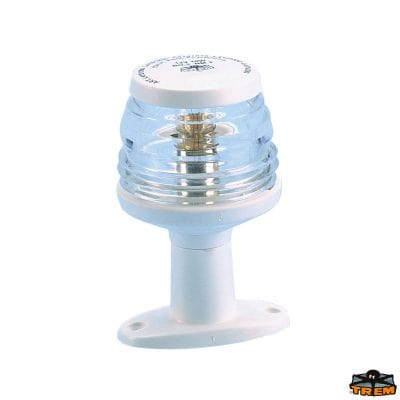 Fanale di fonda 360&deg; alogeno con basetta bianco altezza 110 mm – codice: L4174360 – Trem