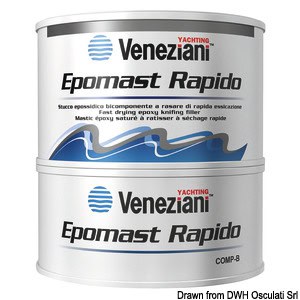 Stucco bicomponente epomast rapido bianco 0,50l – codice: 65.018.02 – Osculati