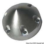 Anodo in ottone per eliche Max-Prop 28/35 mm, compatibile con eliche marine.