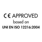 CE certification approved according to UNI EN ISO 12216:2004.