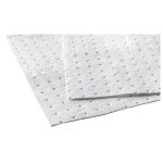 Chiffons absorbants blancs avec des trous pour l'absorption d'huile et de carburant.