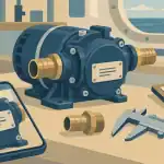 Pompa industriale di alta tecnologia con strumenti di misurazione.